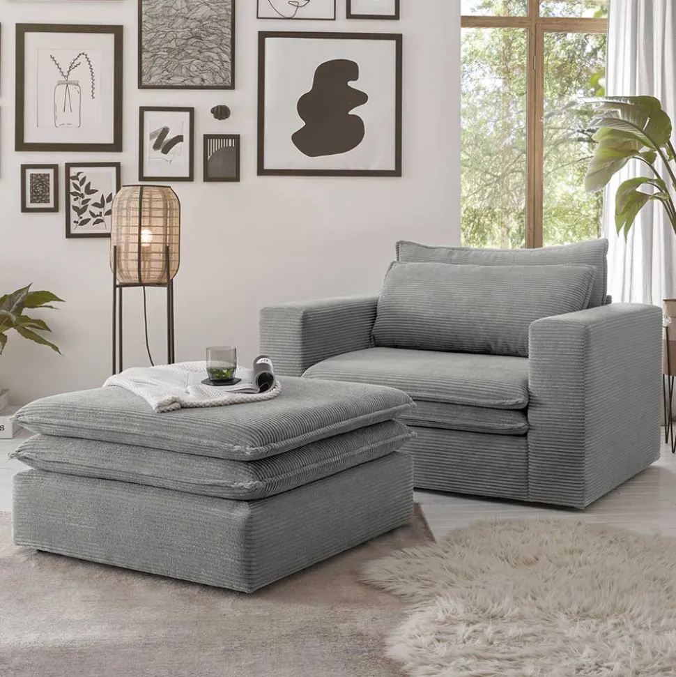 XL Sessel und Hocker Zipna