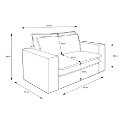 XL Sessel und Hocker Zipna