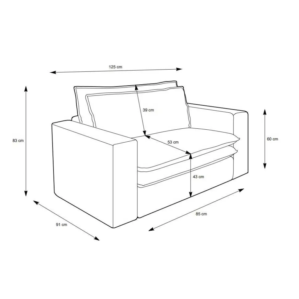 XL Wohnzimmer Sessel Mejan