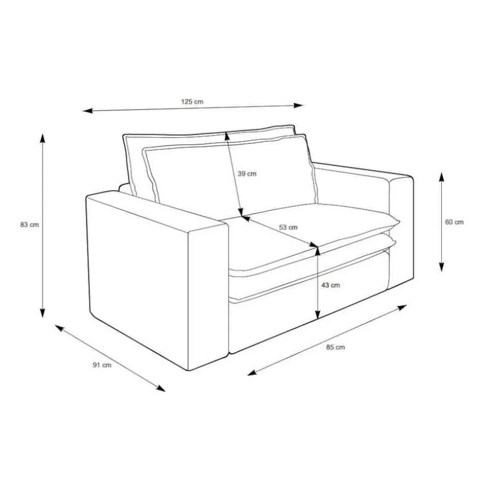 XL Wohnzimmer Sessel Zipna
