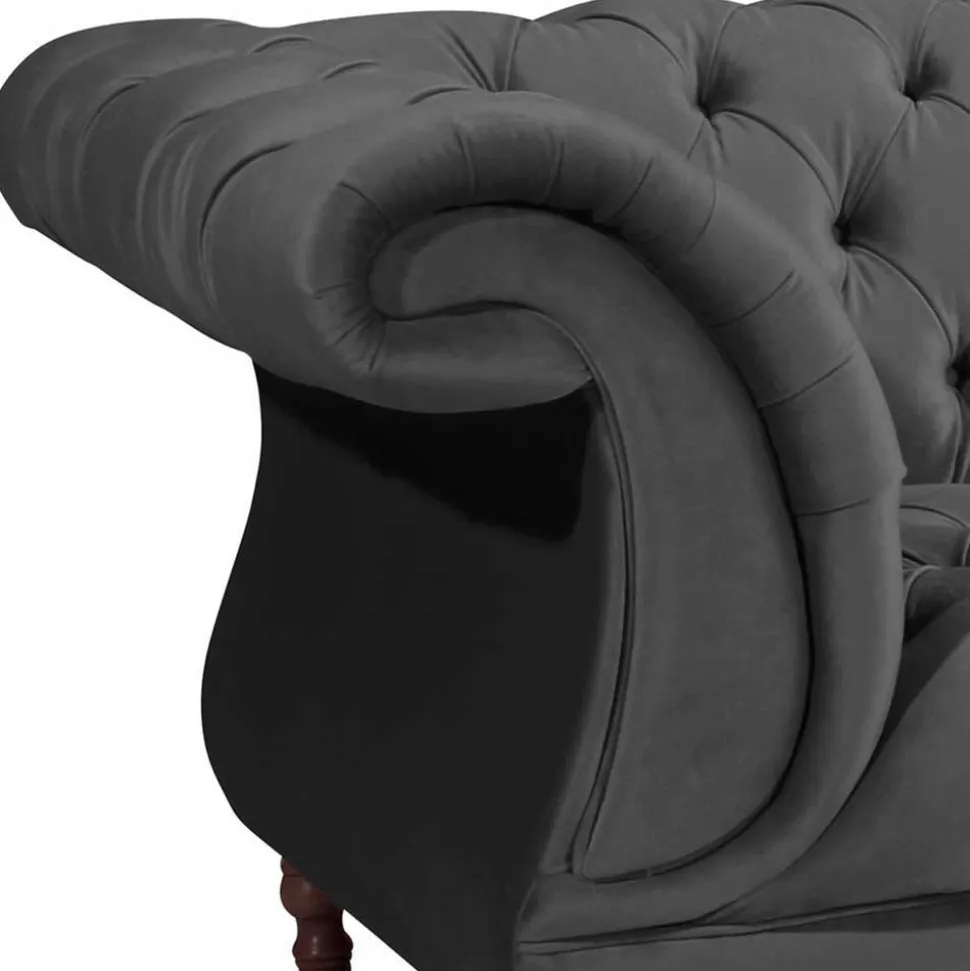 Zweiersofa Anthrazit Romina