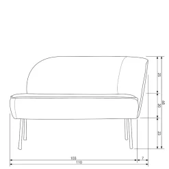 Zweiersofa Gifion