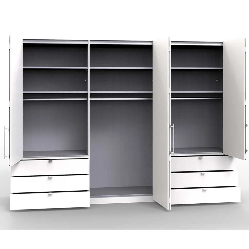 Zweifarbiger Kleiderschrank Andryas