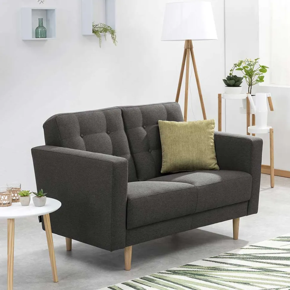 Zweisitzer Sofa Anthrazit Loytima