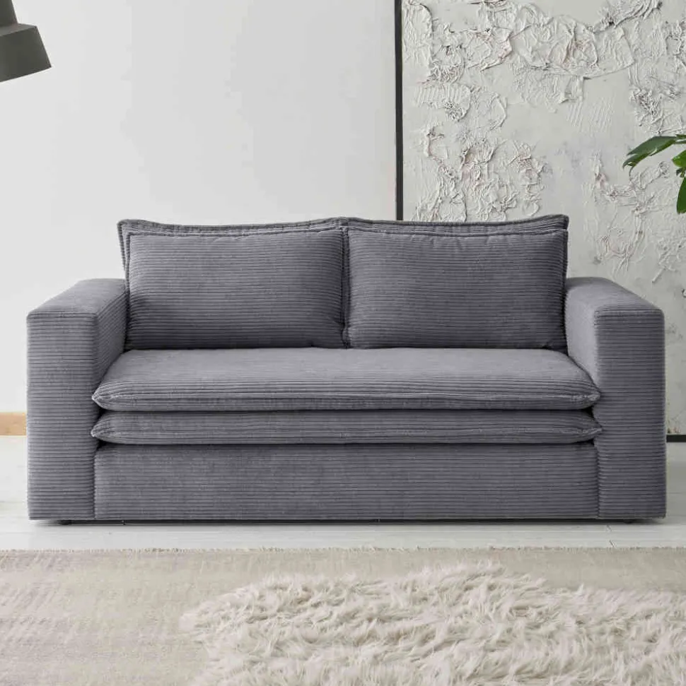 Zweisitzer Sofa Anthrazit Eltusa