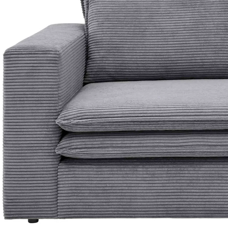 Zweisitzer Sofa Anthrazit Eltusa