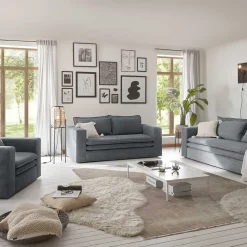 Zweisitzer Sofa Anthrazit Eltusa