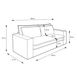 Zweisitzer Sofa Zipna